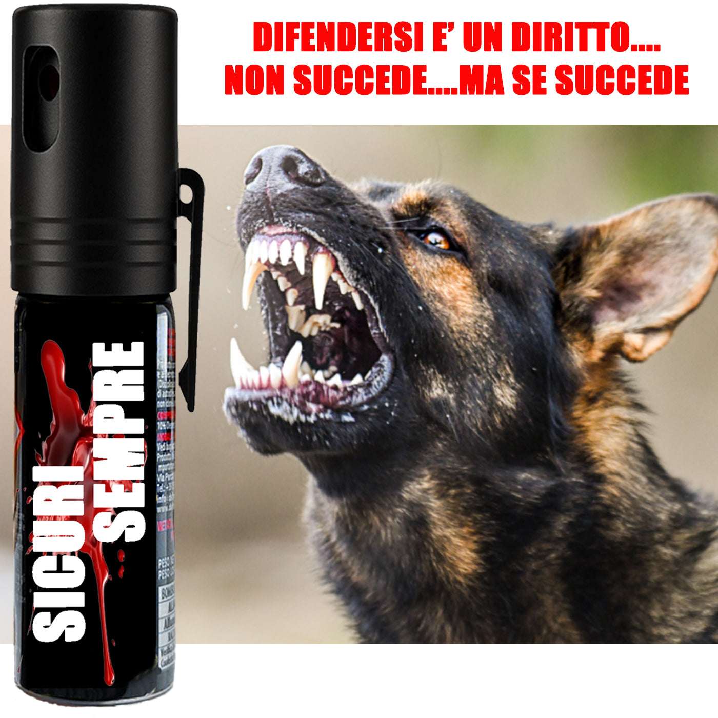 Sicuri SEMPRE - Spray al Peperoncino 15ml - 100% LEGALE