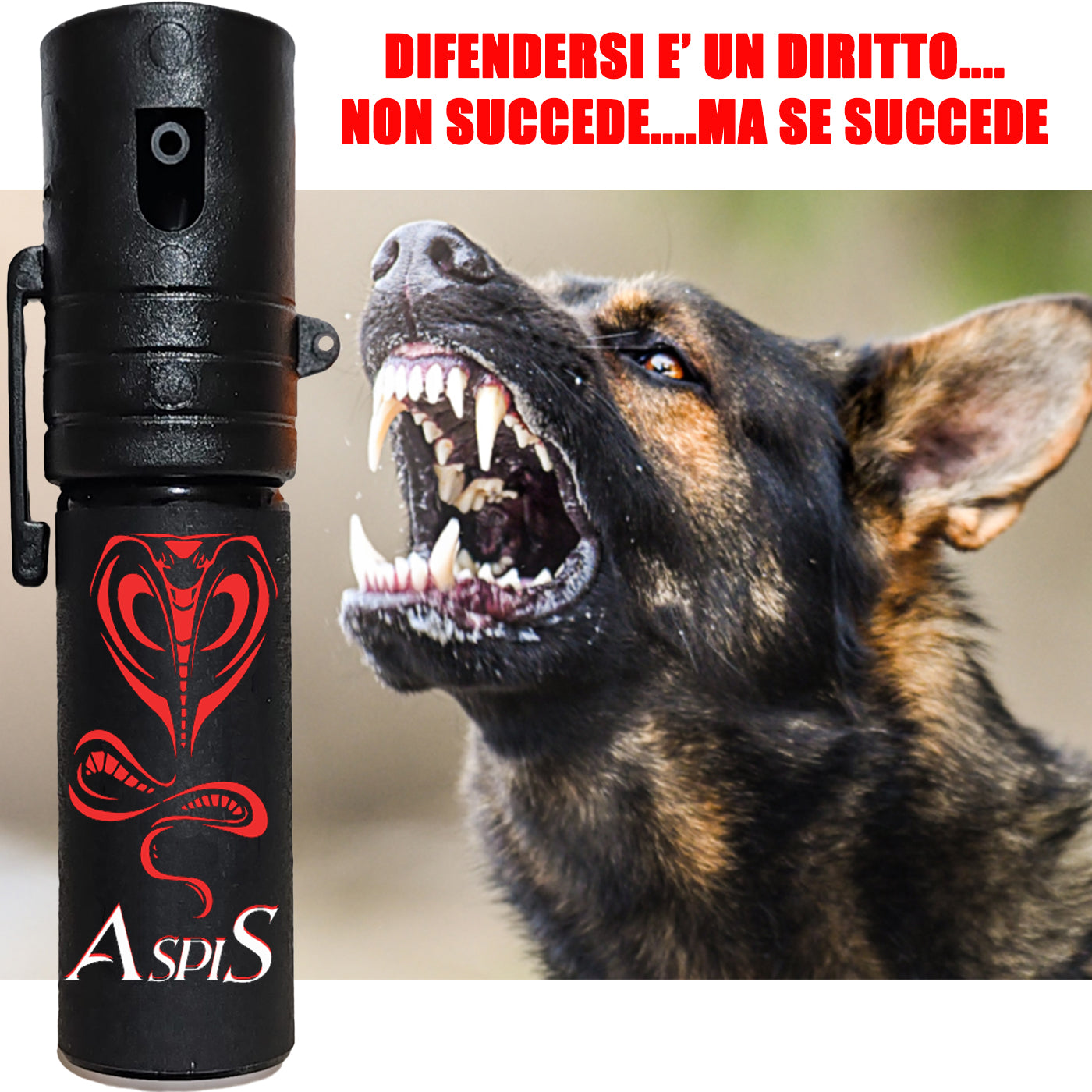 ASPIS - Spray al Peperoncino 15ml  - 100% LEGALE - 800.000 Scoville